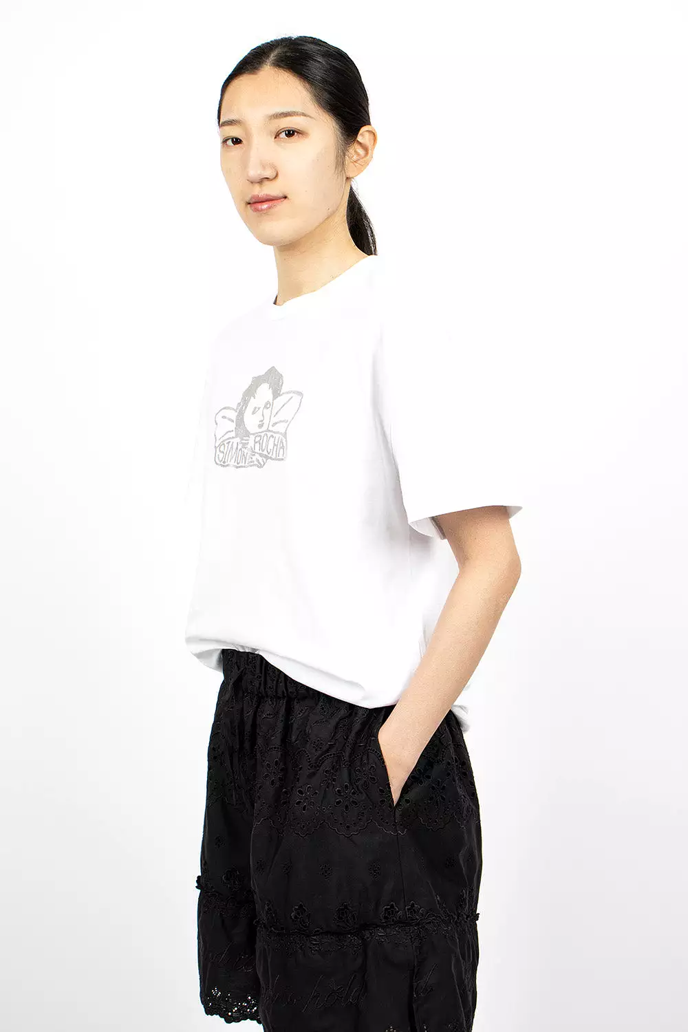 Short Sleeve T-Shirt with Angel Baby Print