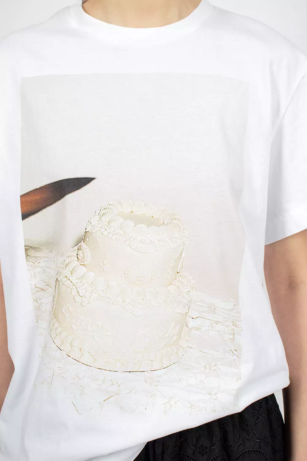 Short Sleeve T-Shirt with Cake Print