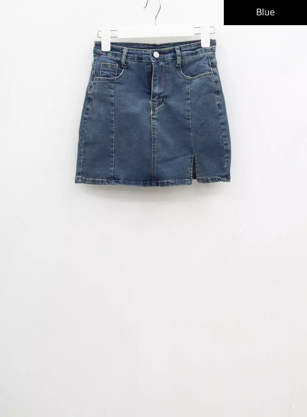 Side Slit Denim Skirt