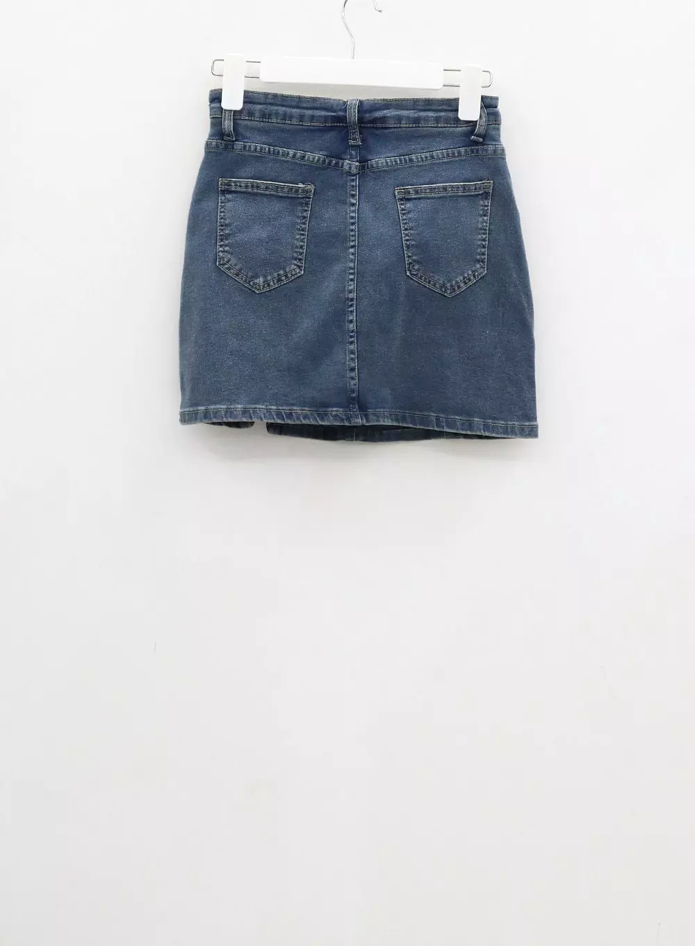 Side Slit Denim Skirt