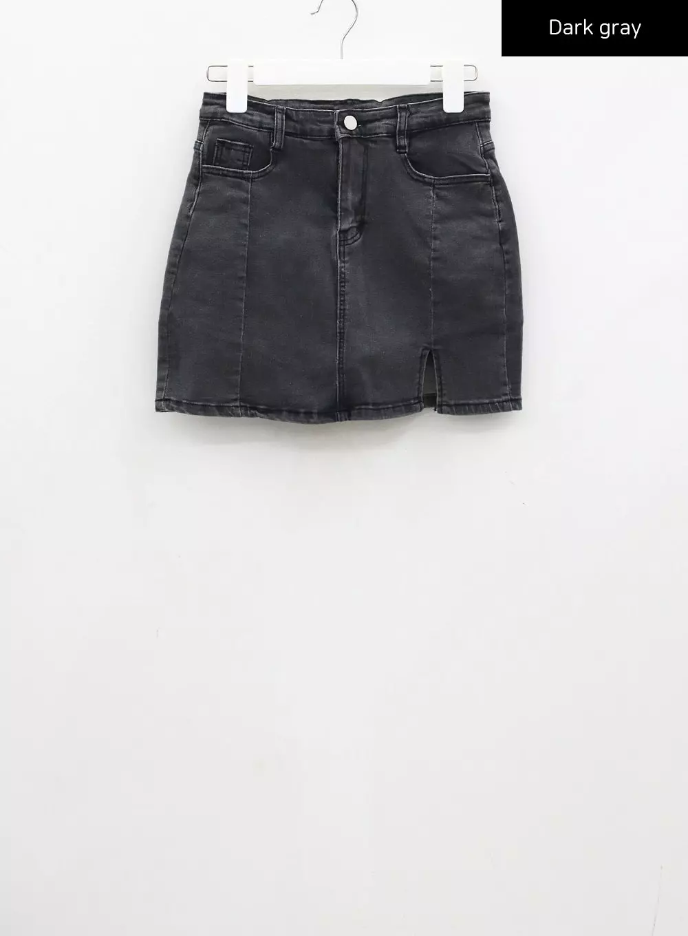 Side Slit Denim Skirt