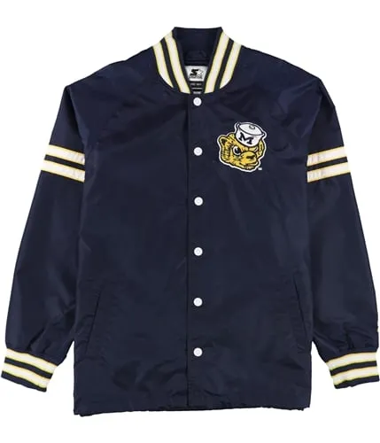 Starter Men's University of Michigan Varsity Jacket - Michigan Wolverines, Team Apparel, College Jacket