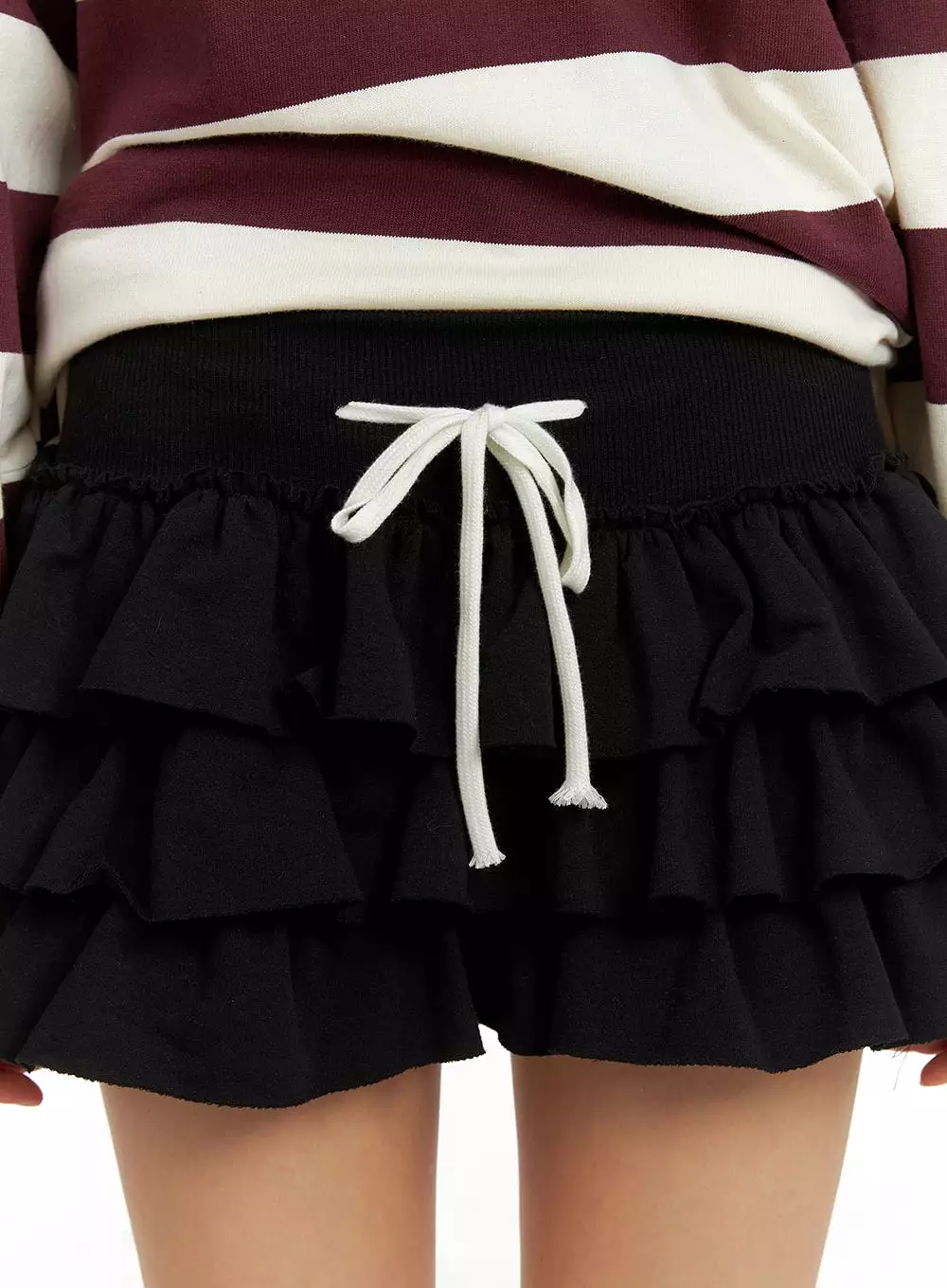 String Waist Ruffle Mini Skirt - IA417 | Shop Now