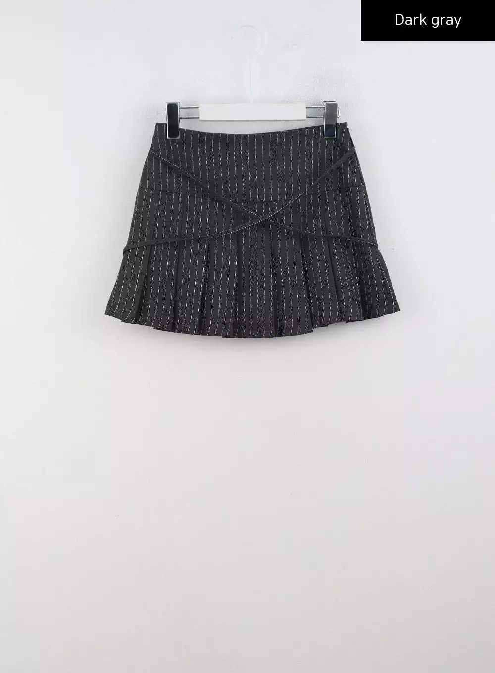 Stripe Pleated Skirt