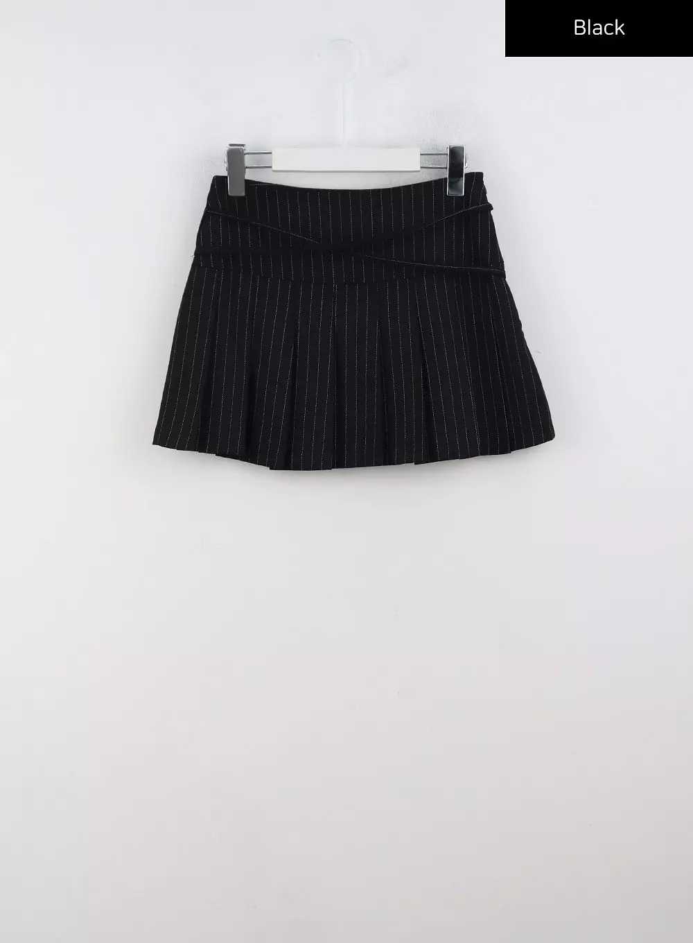 Stripe Pleated Skirt