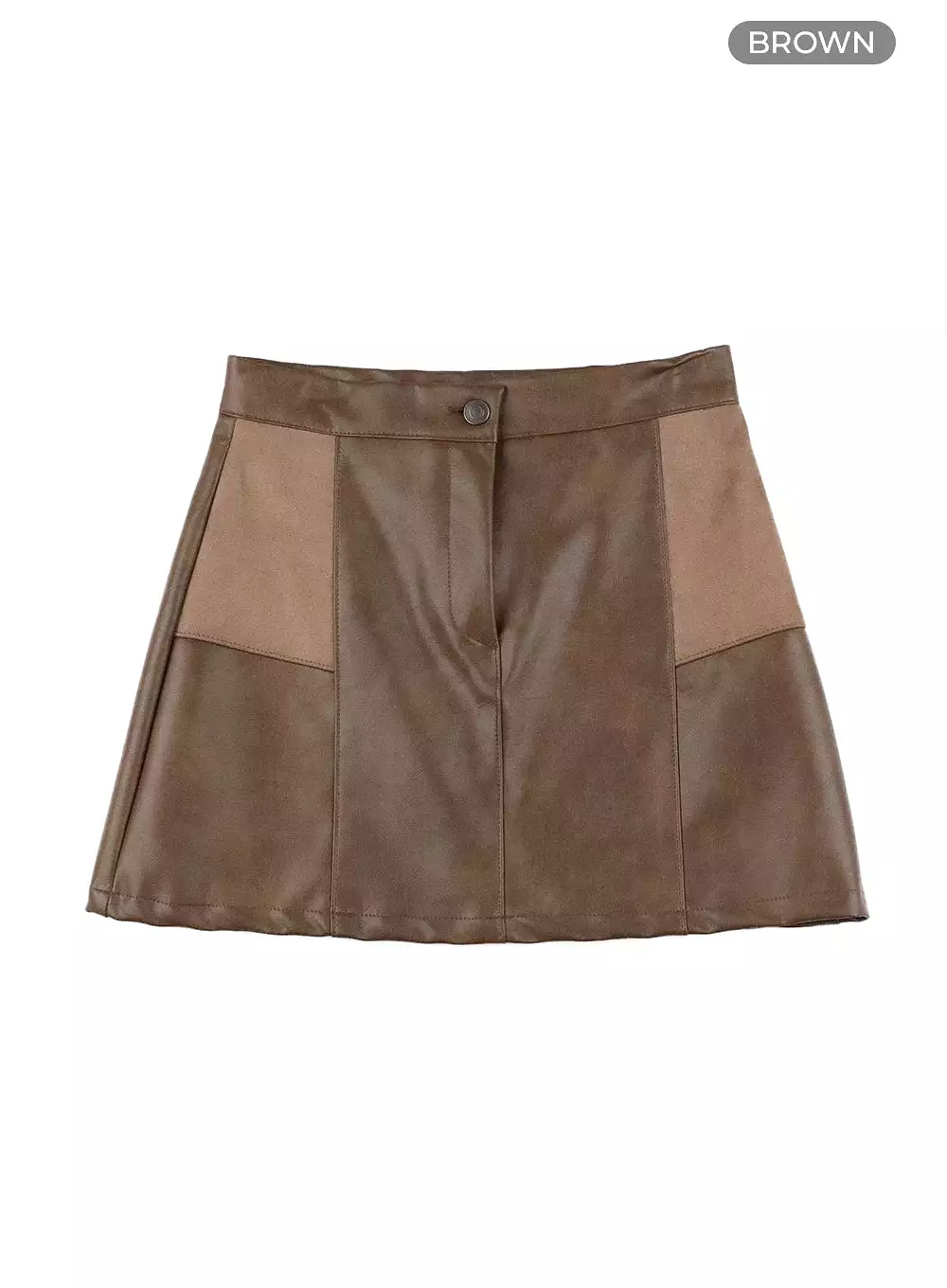 Suede Mini Skirt | Mixed Texture | CA415