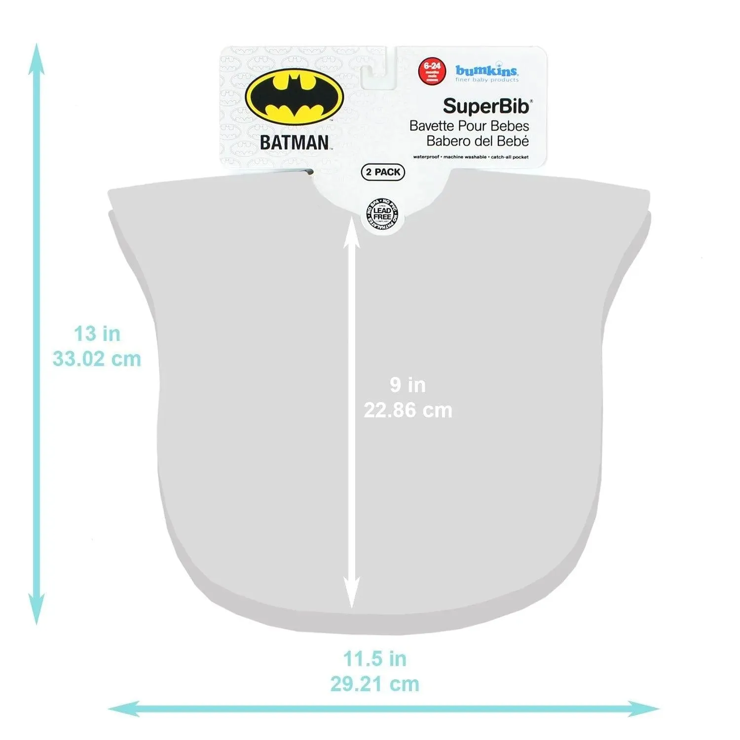 SuperBib 2 Pack: Batman & Superman - Best price, Buy now!