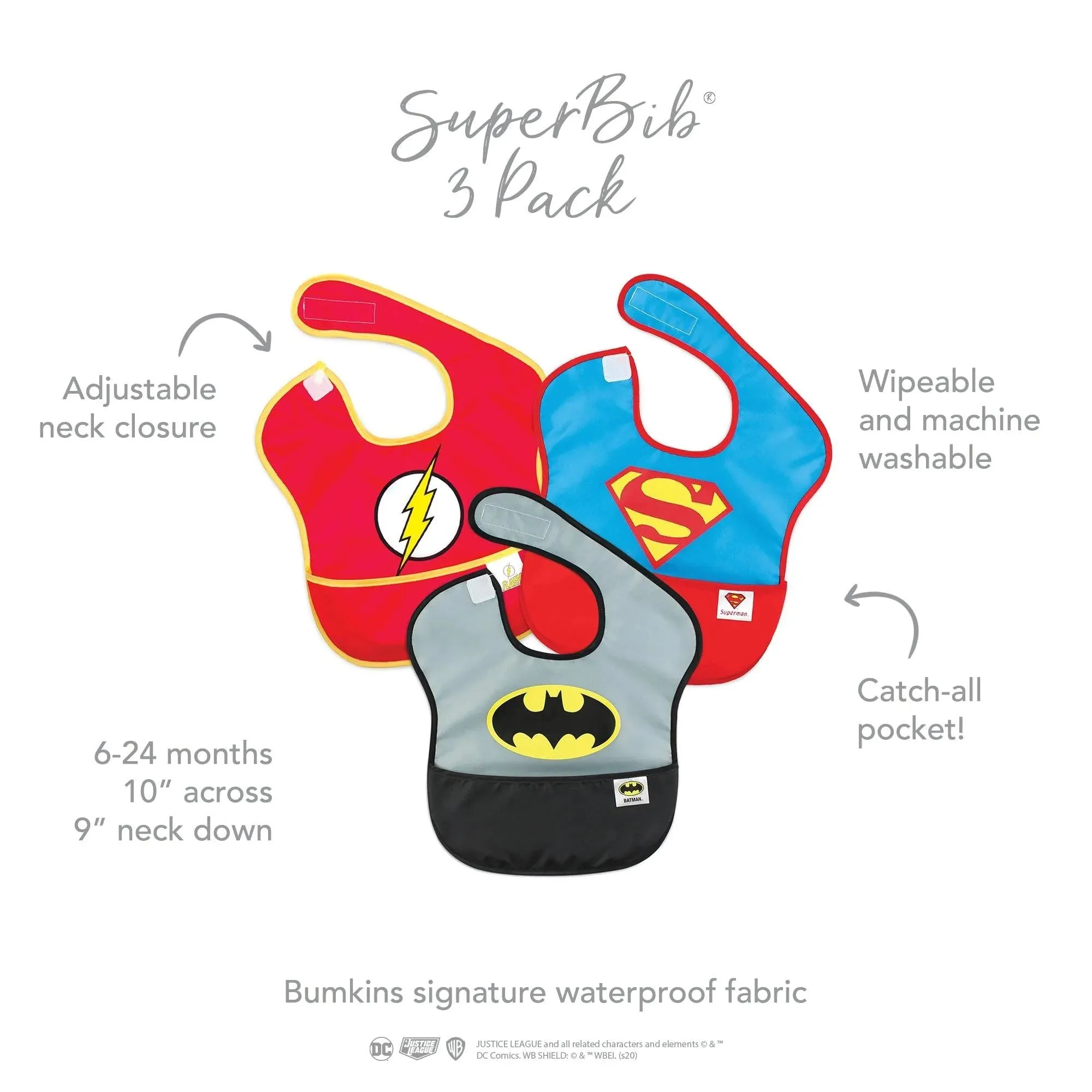 SuperBib 3 Pack: Justice League - Buy Now!