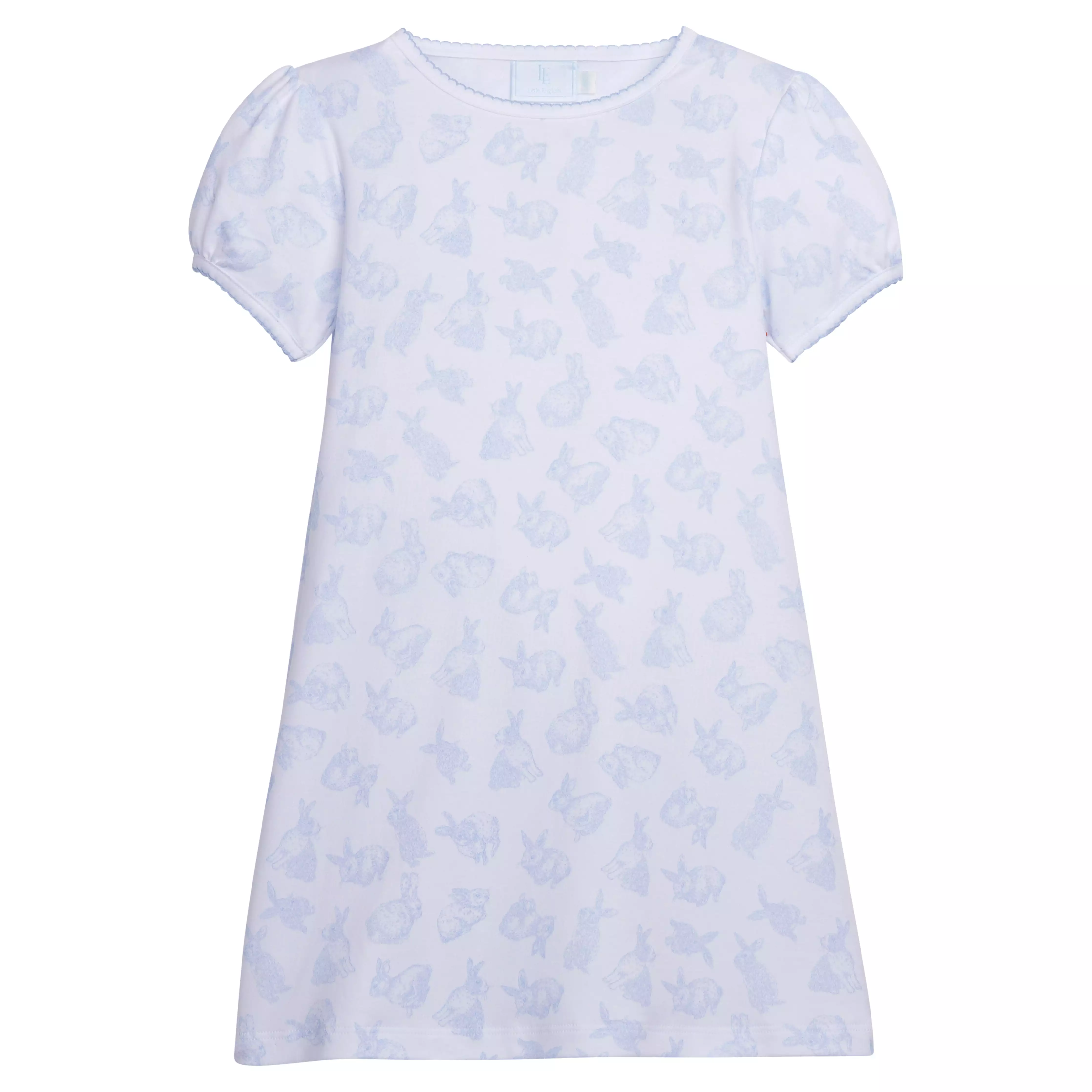 T-Shirt Dress Blue Tossed Bunnies