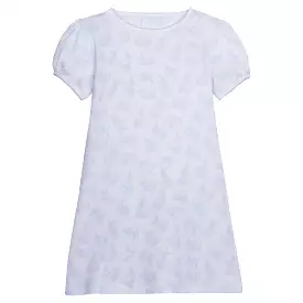 T-Shirt Dress Blue Tossed Bunnies