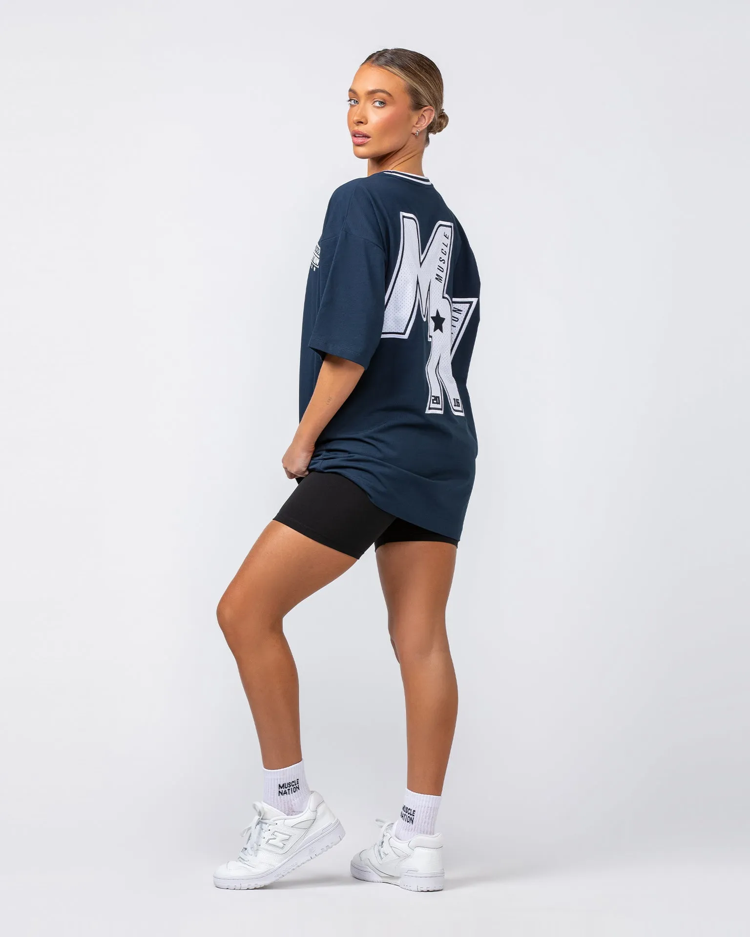 Throwback Oversized Navy Tee