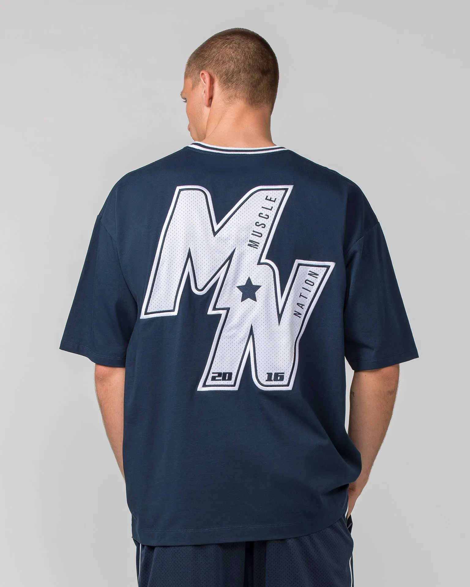 Throwback Oversized Navy Tee