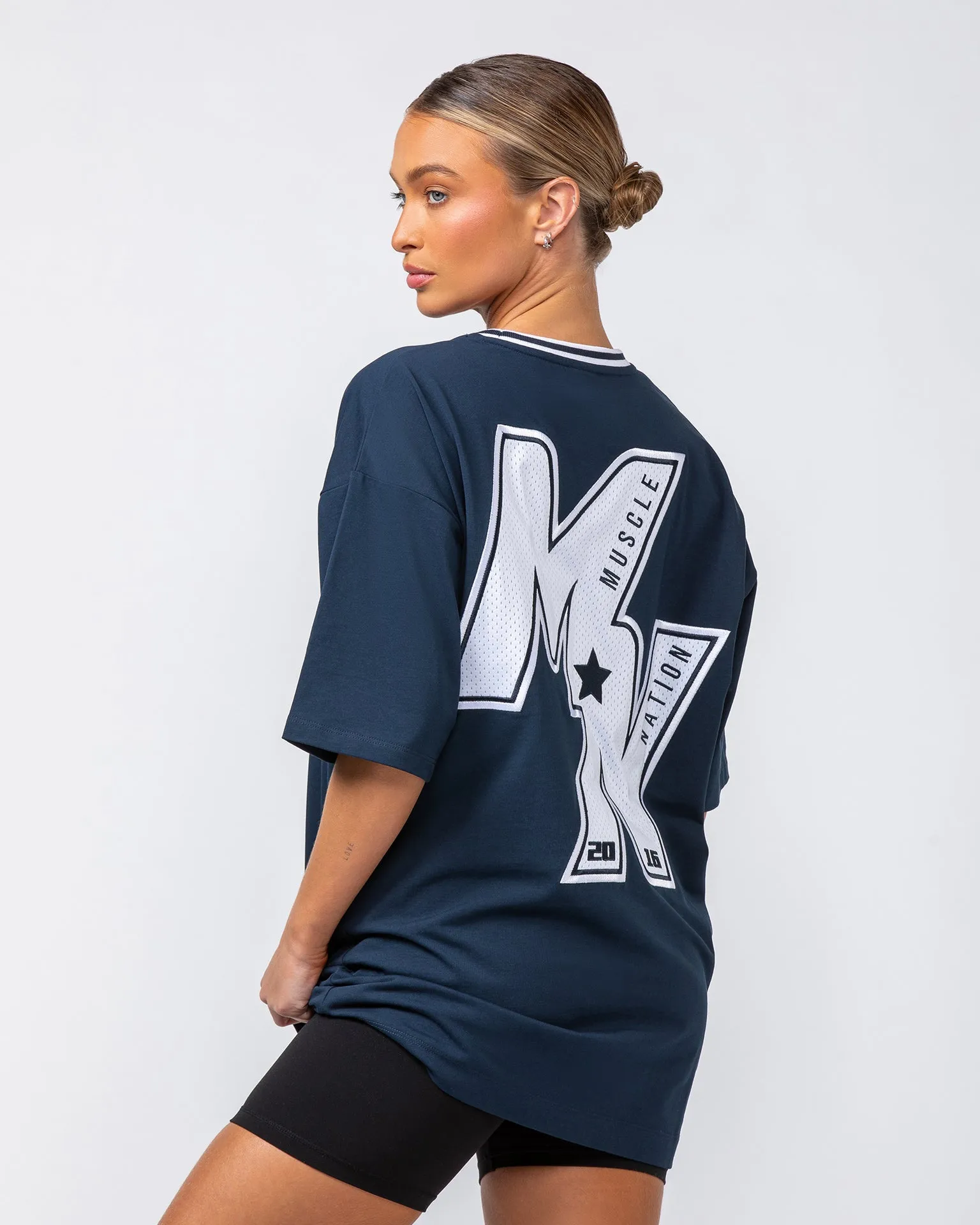 Throwback Oversized Navy Tee