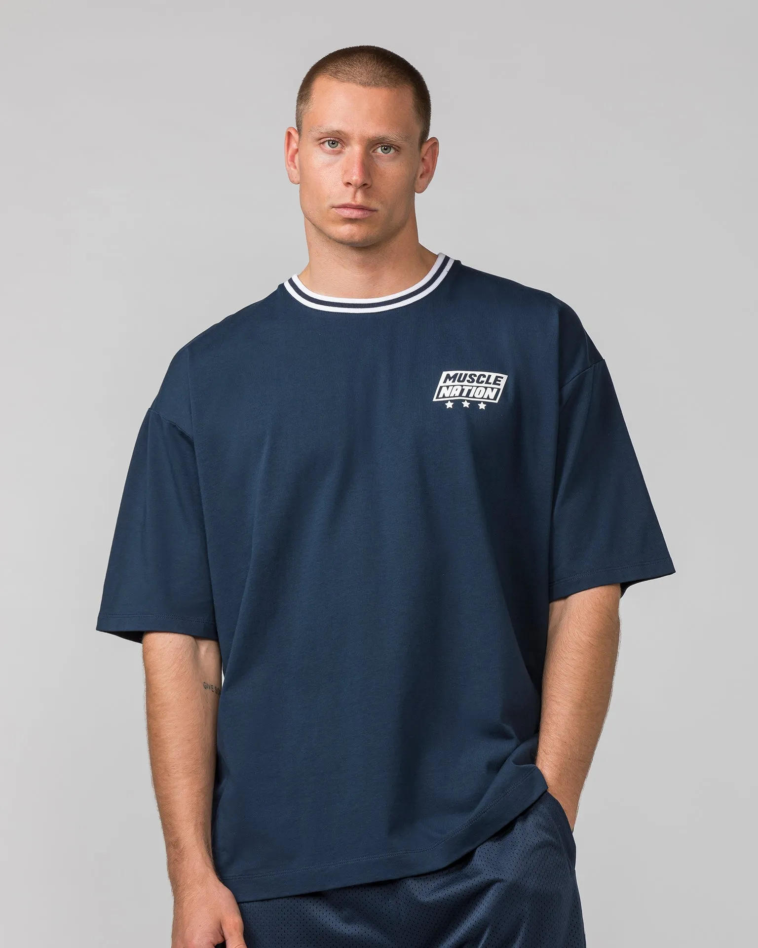 Throwback Oversized Navy Tee