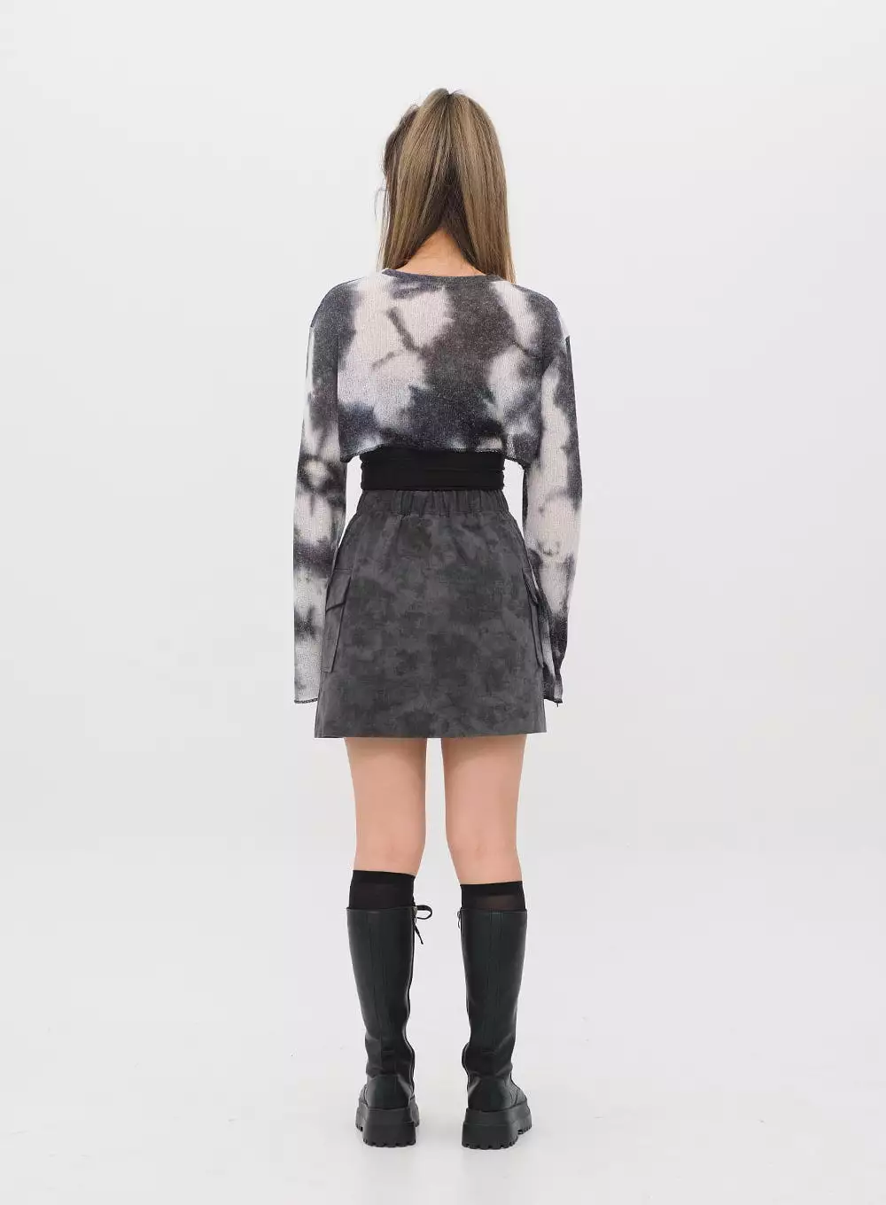 Tie Dye Cargo Mini Skirt - CM11