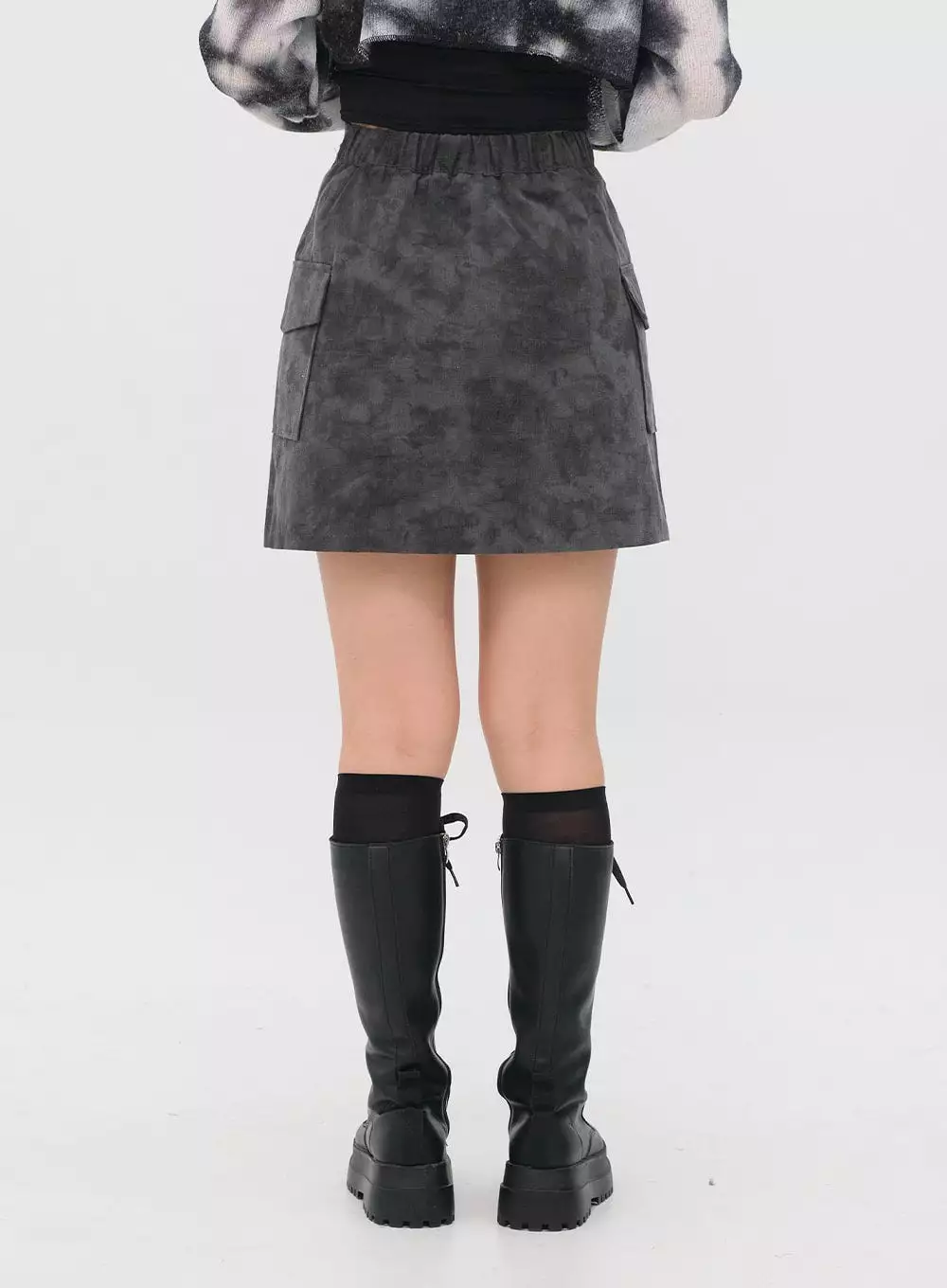 Tie Dye Cargo Mini Skirt - CM11