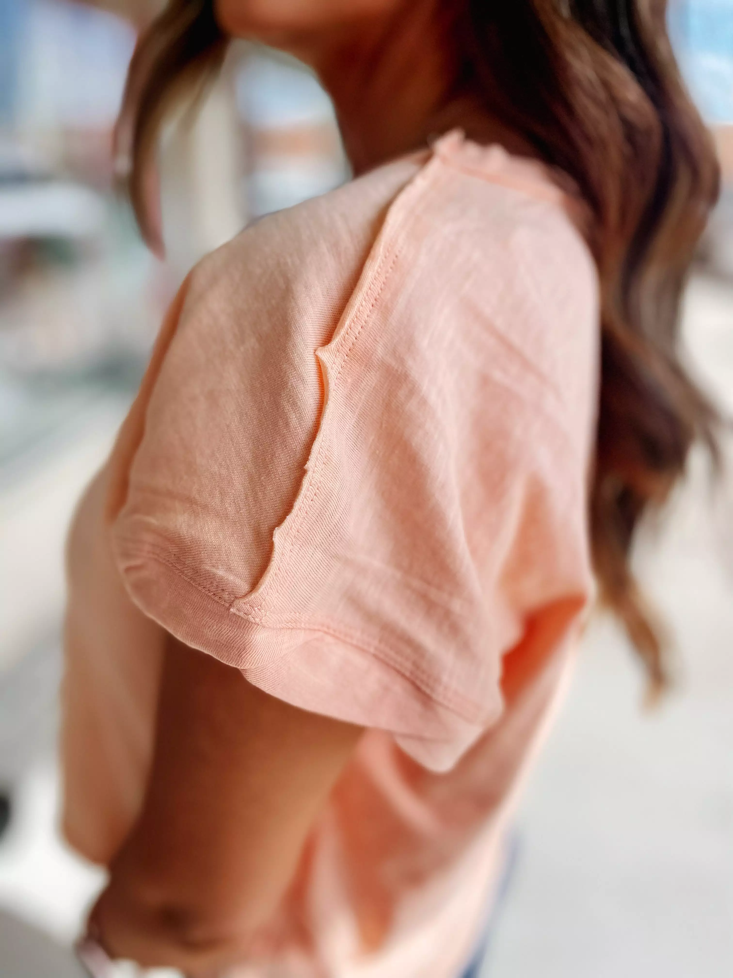 Tropical Peach Oversized Tee