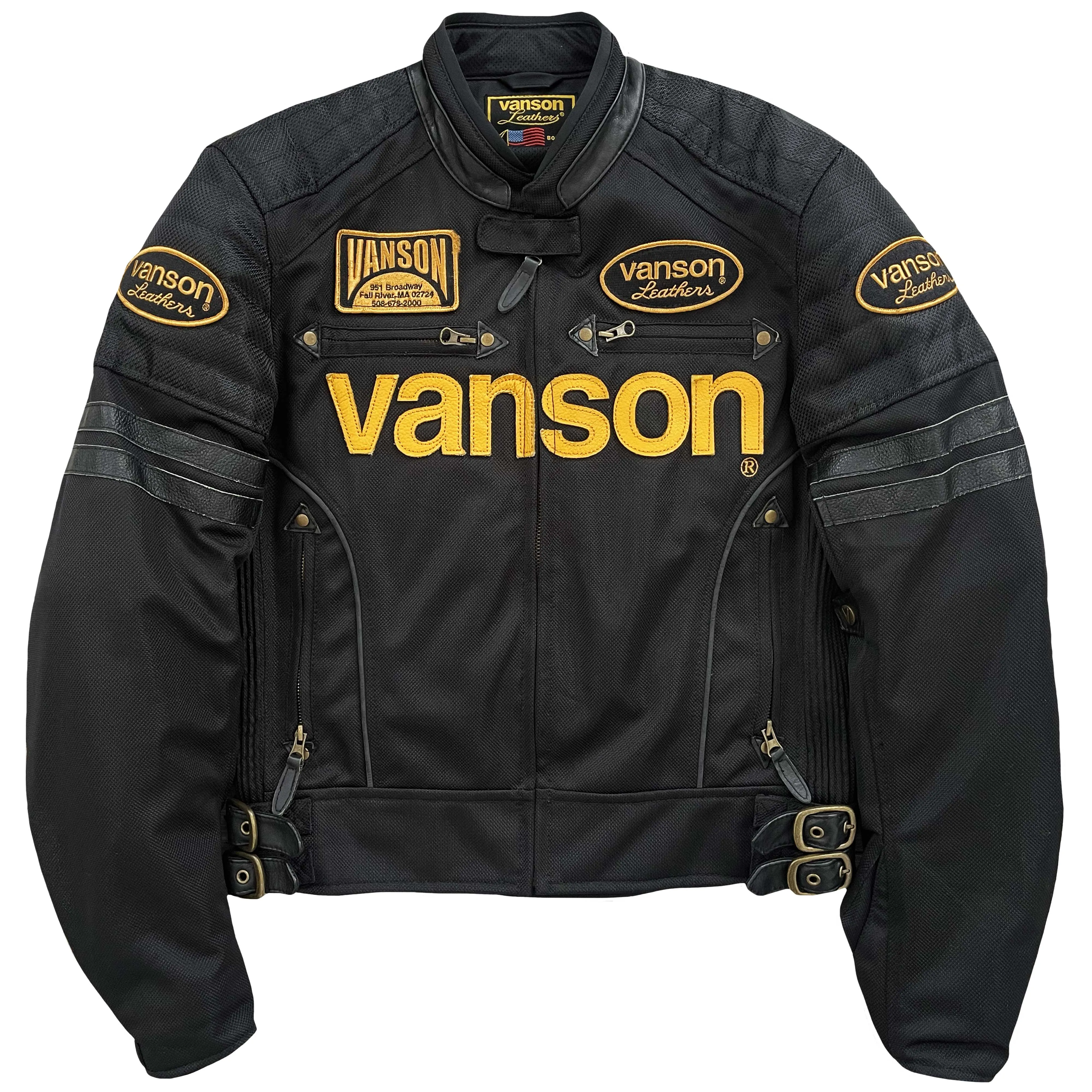 Vanson Leathers Motorcycle Mesh Racer Jacket - Medium