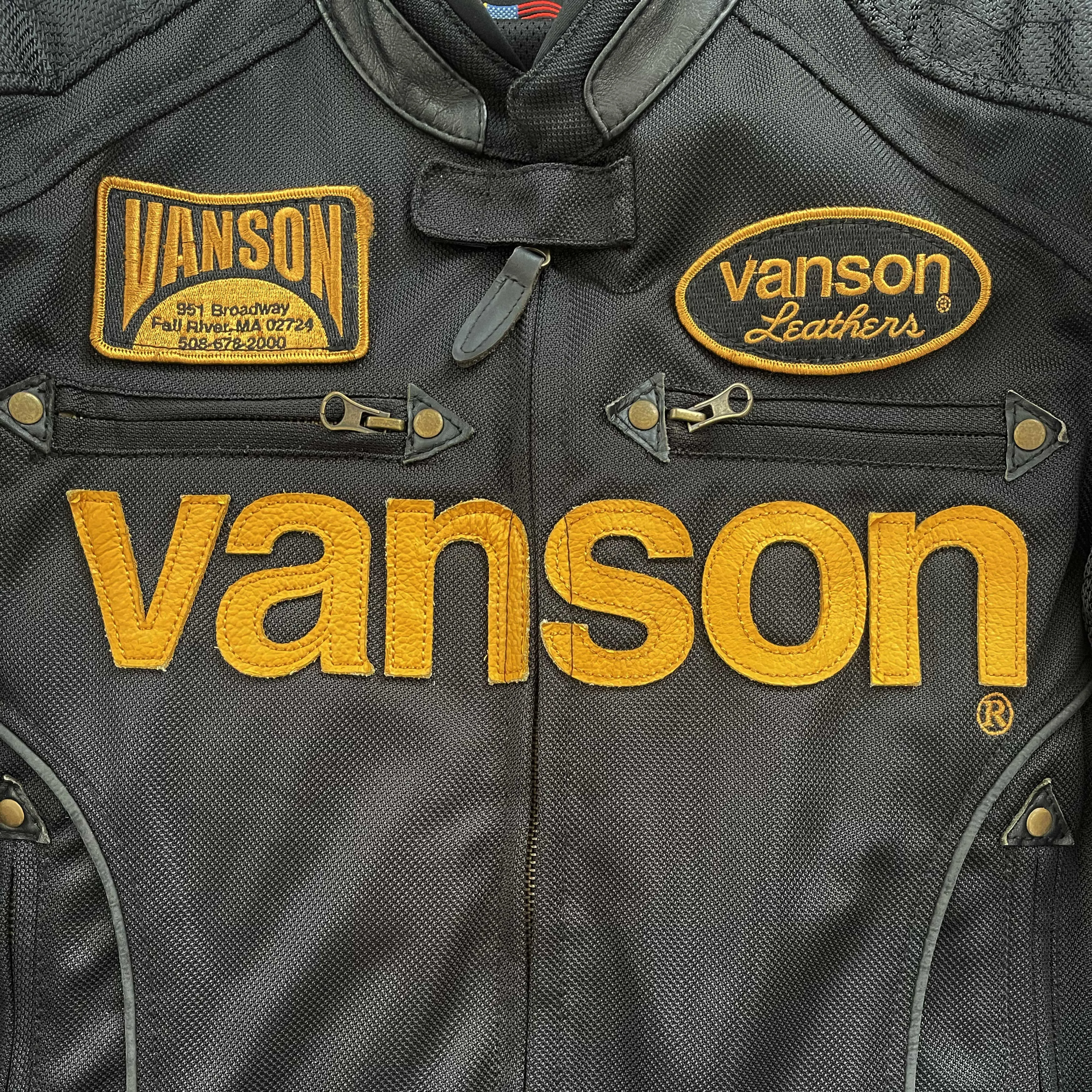 Vanson Leathers Motorcycle Mesh Racer Jacket - Medium