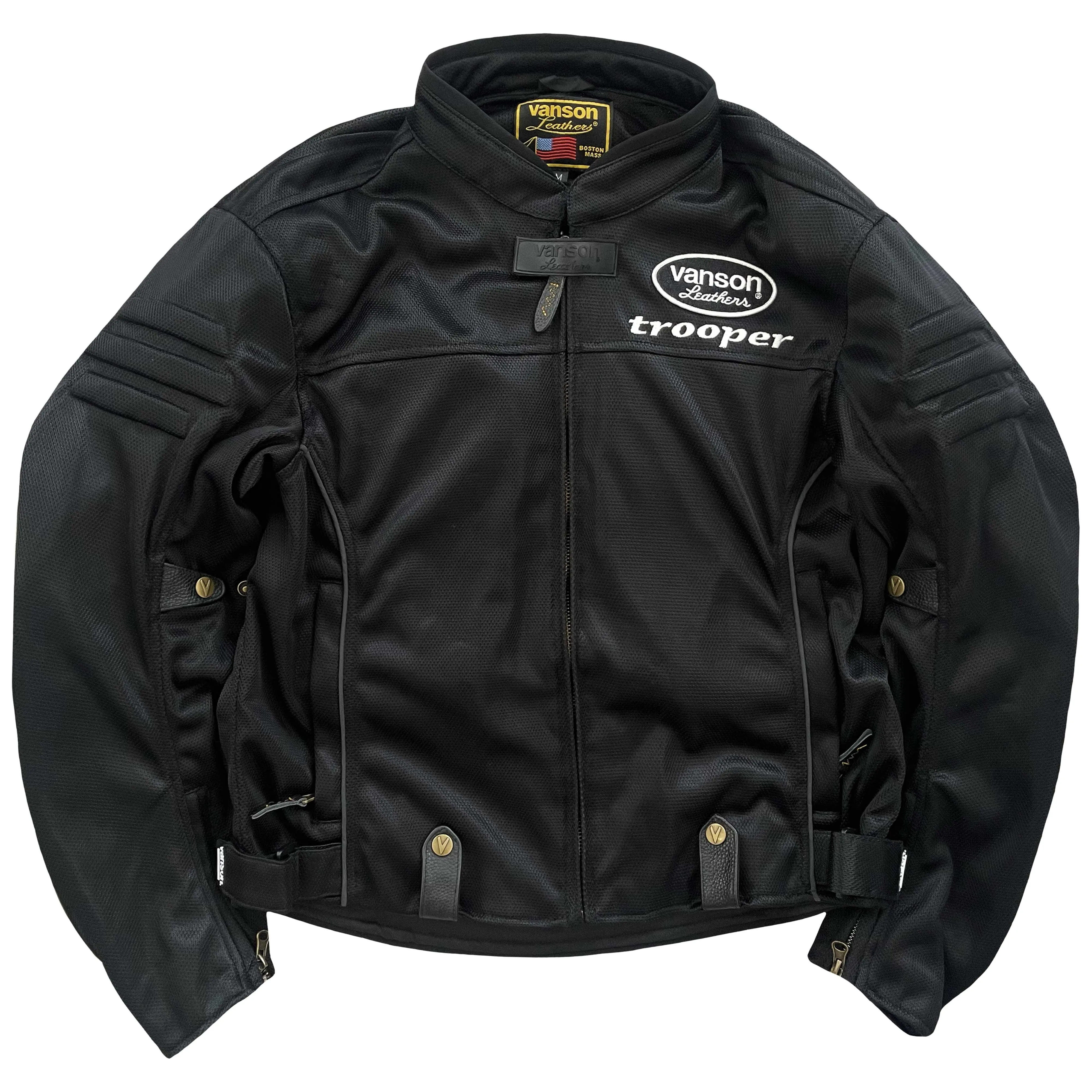 Vanson Leathers Trooper Motorcycle Mesh Racer Jacket - Medium