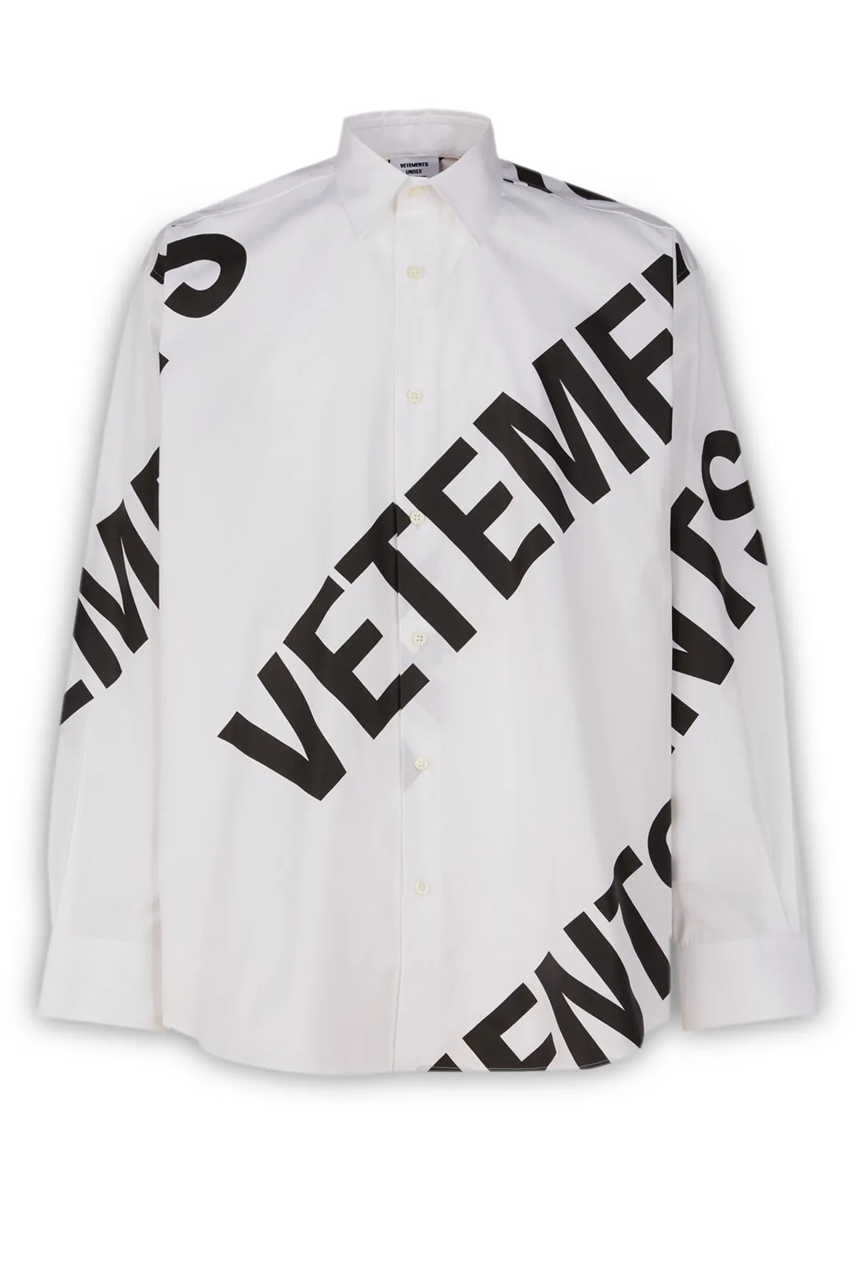 Vetements Long-Sleeved Shirt with Logo Print