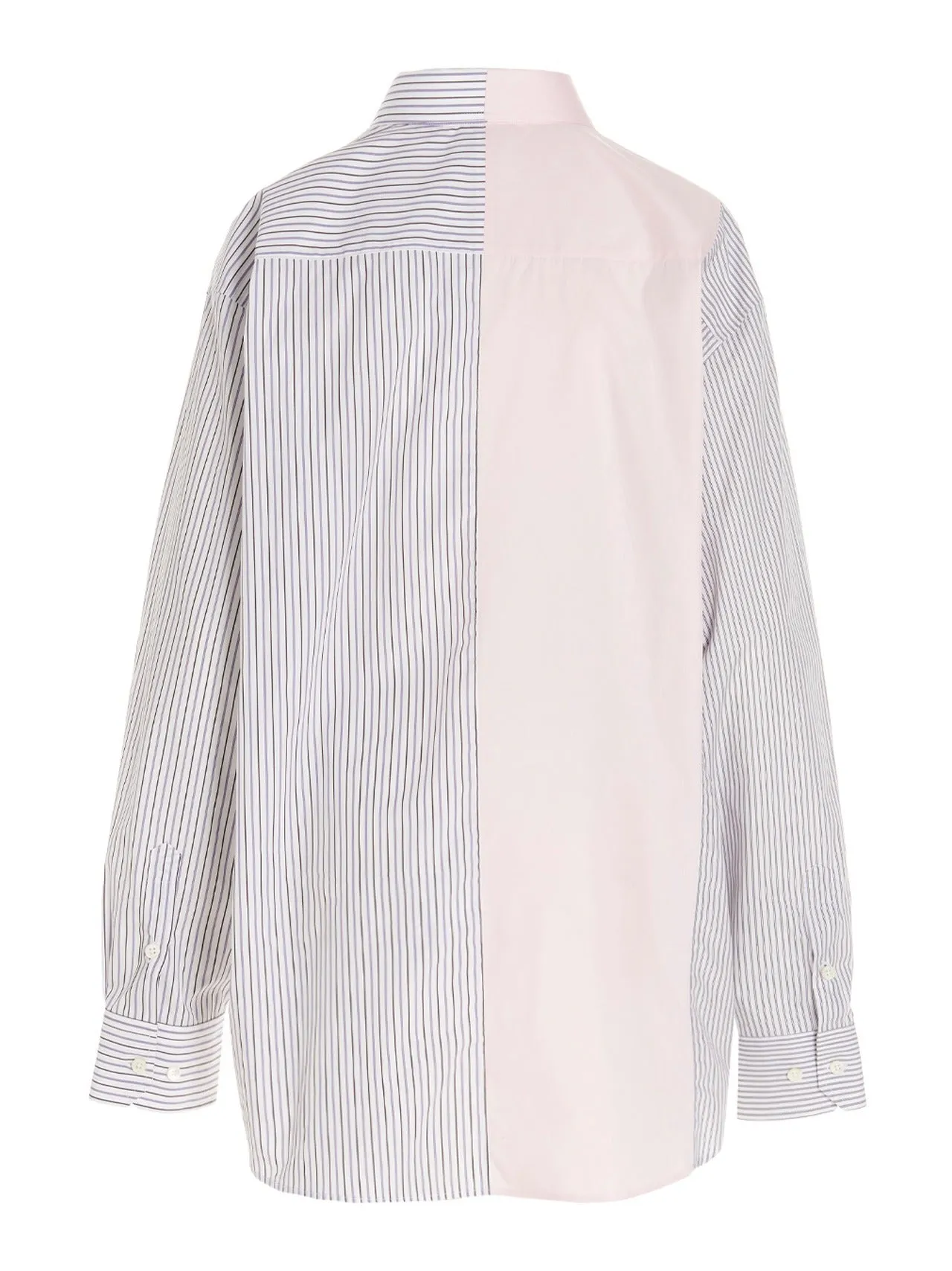 Vetements Striped Logo Printed Long-Sleeved Shirt