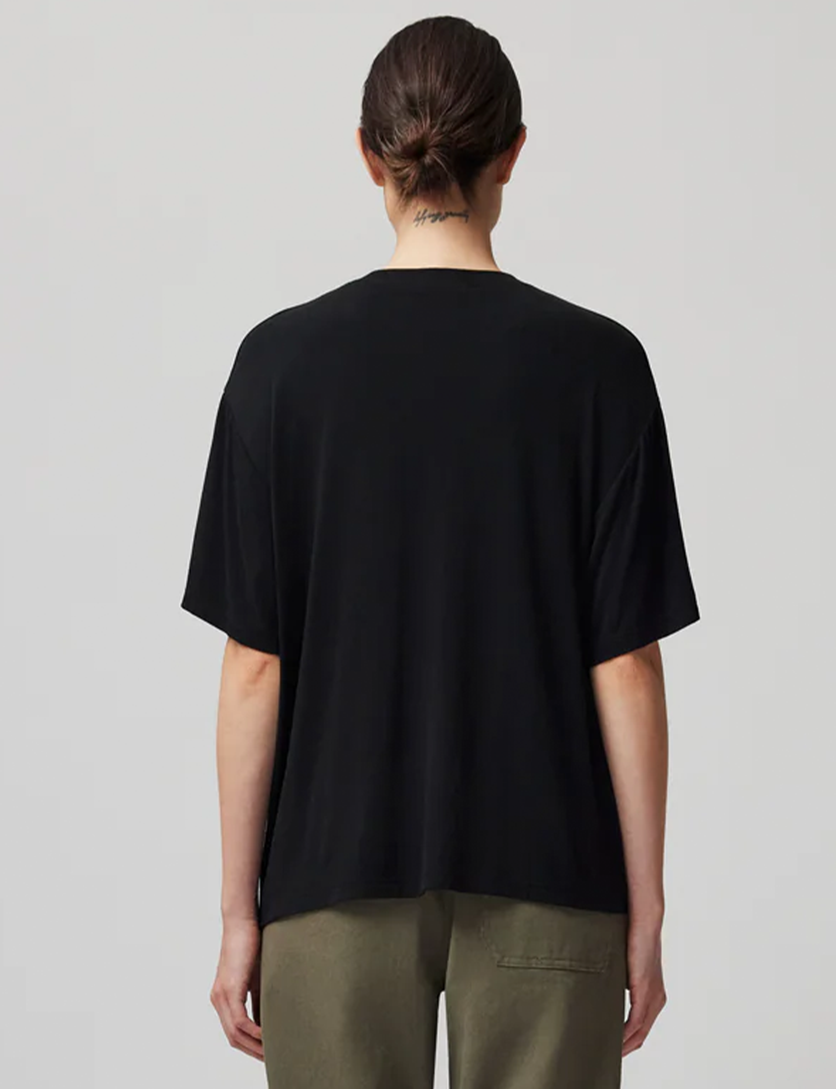 Viscose Blend Black Tee