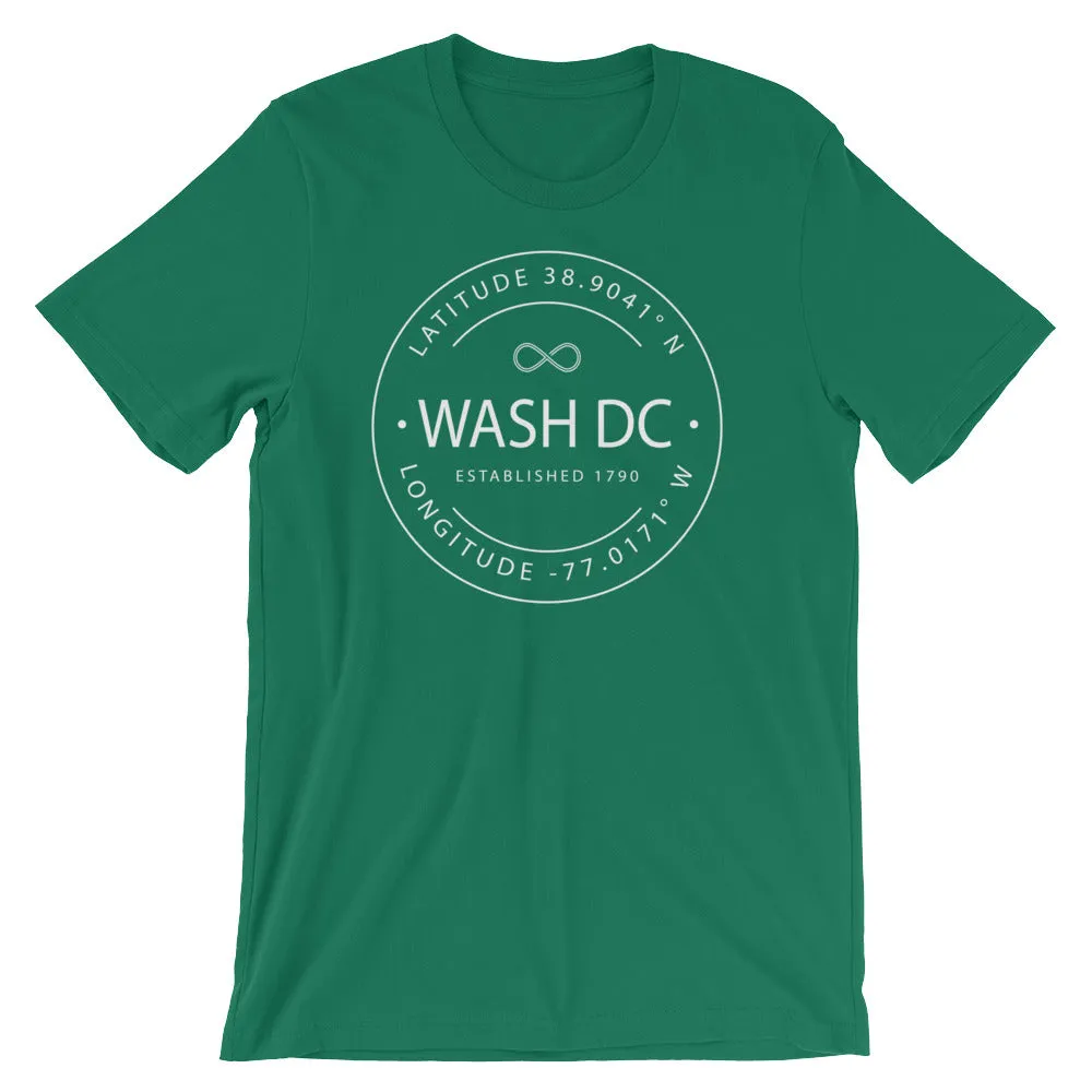 Washington DC T-Shirt - Latitude & Longitude - Unisex