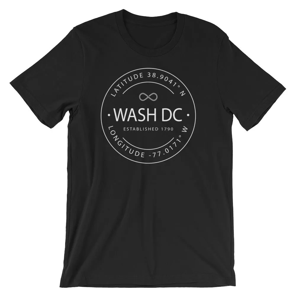 Washington DC T-Shirt - Latitude & Longitude - Unisex