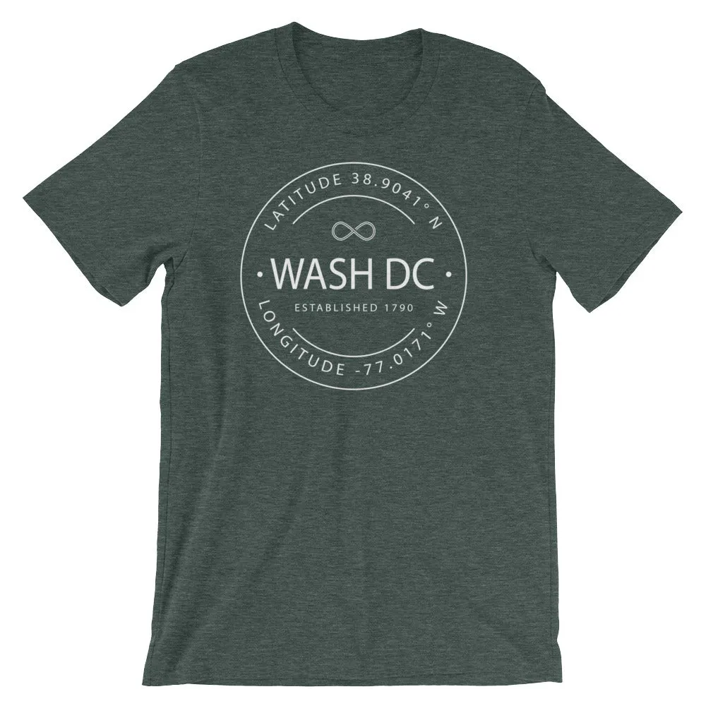 Washington DC T-Shirt - Latitude & Longitude - Unisex