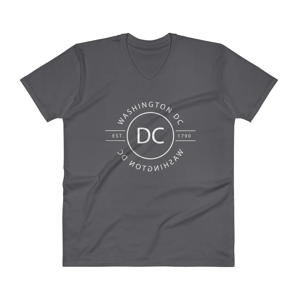 Washington DC v-neck t-shirt, reflections