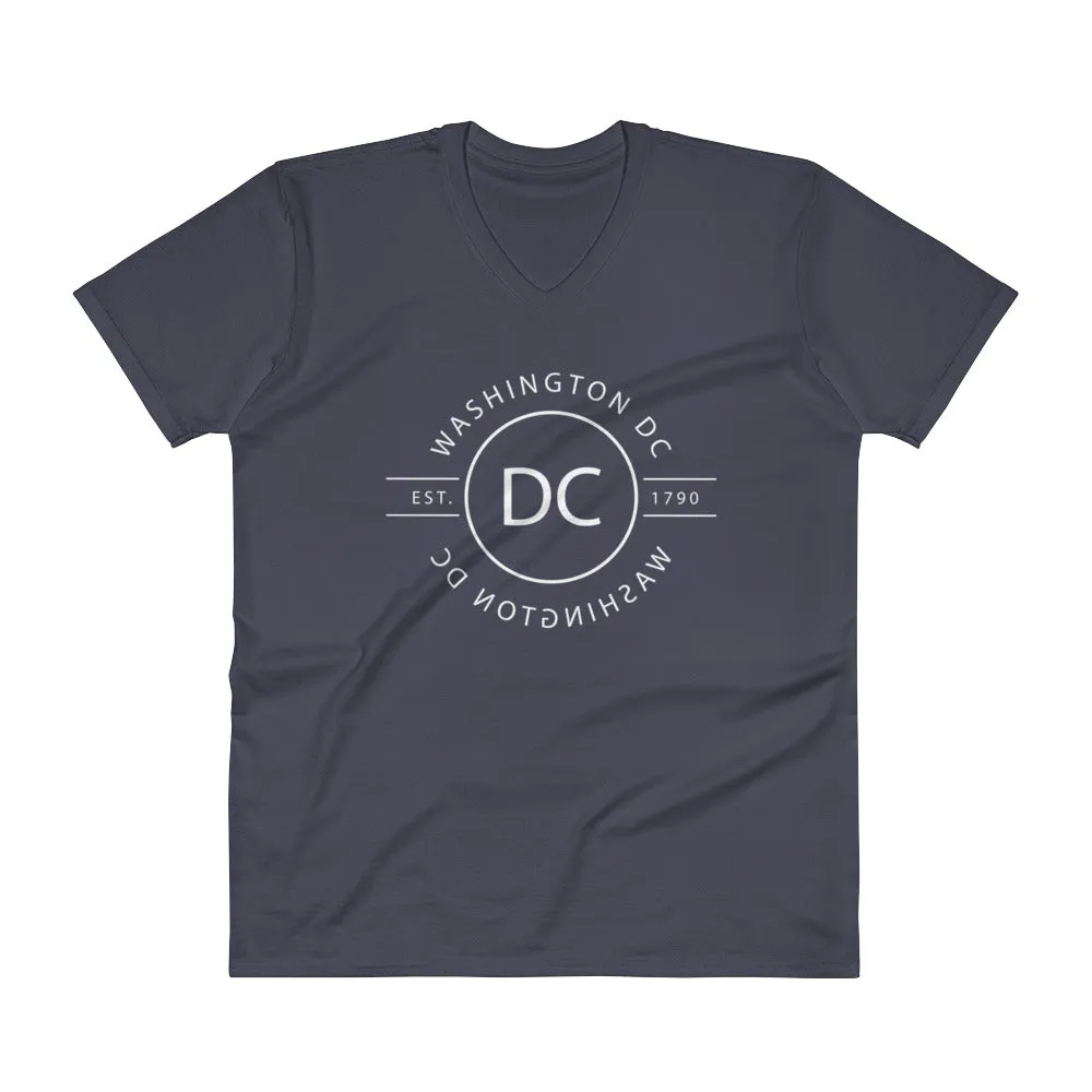 Washington DC v-neck t-shirt, reflections