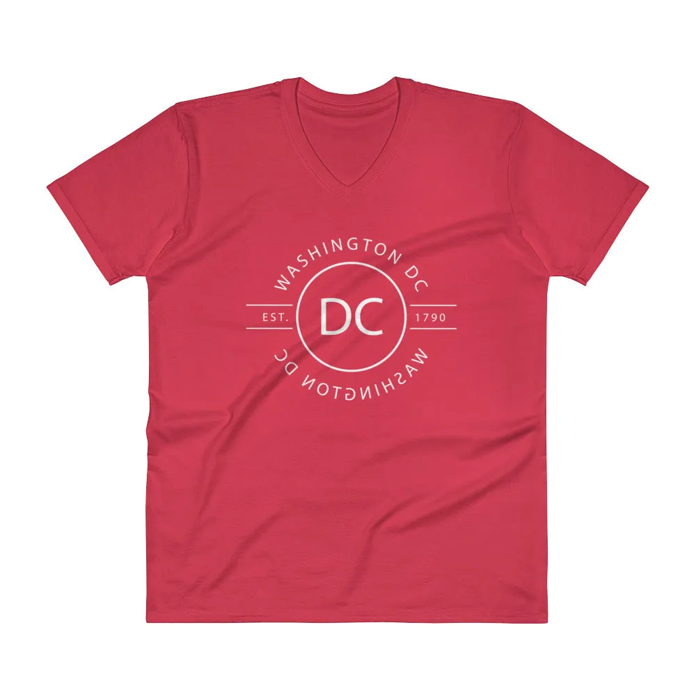 Washington DC v-neck t-shirt, reflections