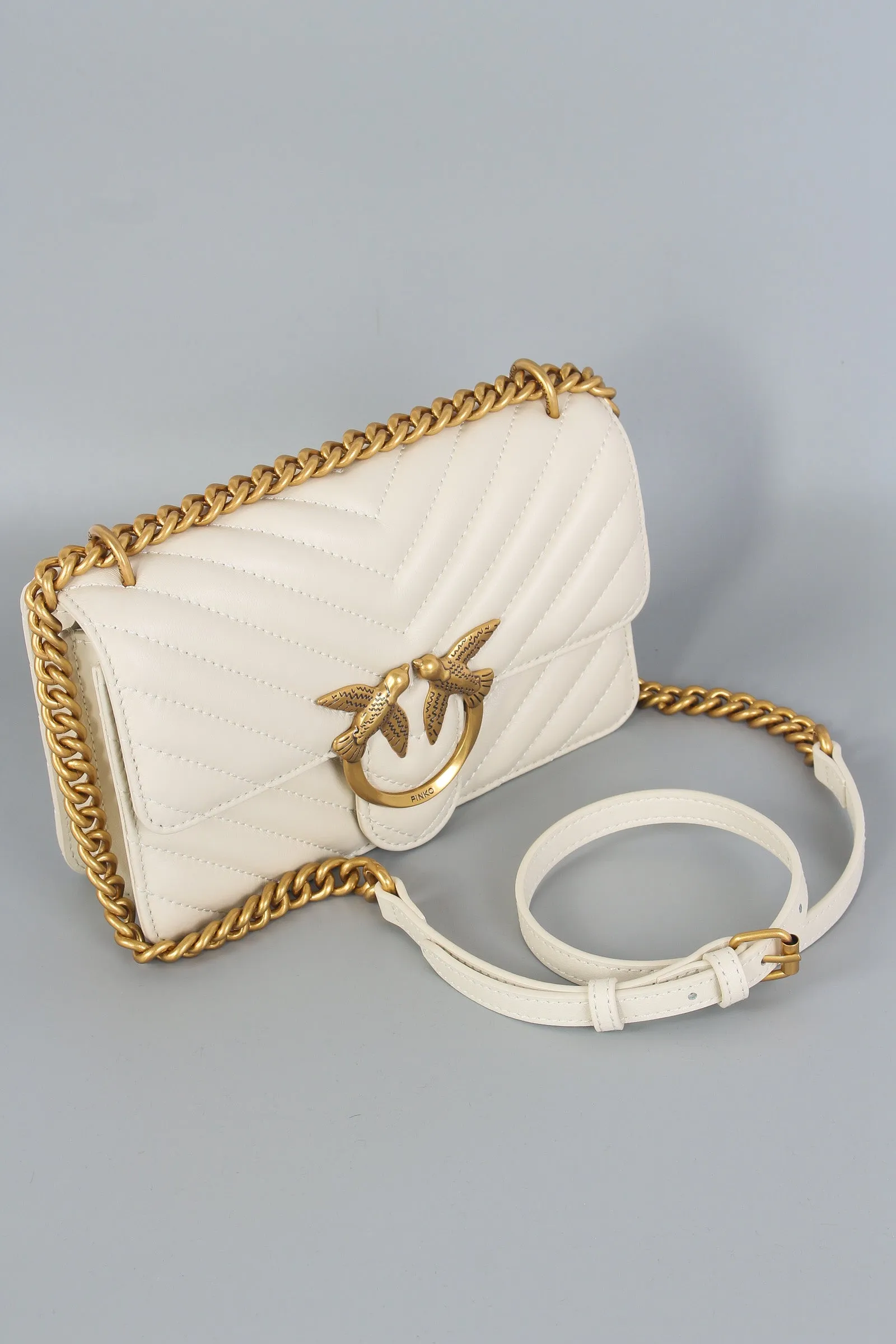 White Nappa Love One Dc Crossbody Bag