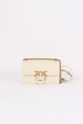 White Nappa Love One Dc Crossbody Bag