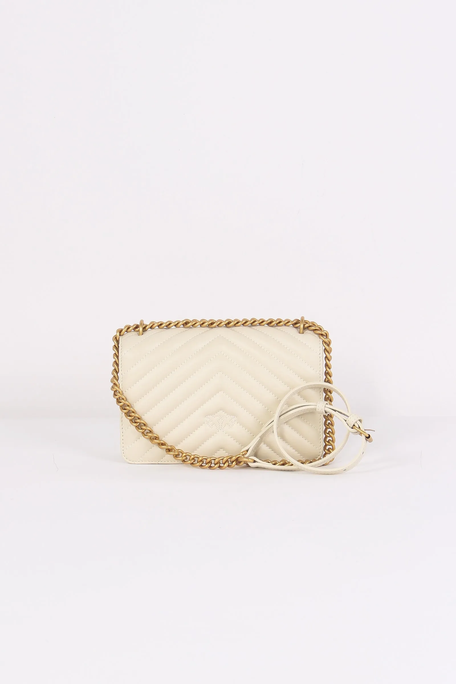 White Nappa Love One Dc Crossbody Bag