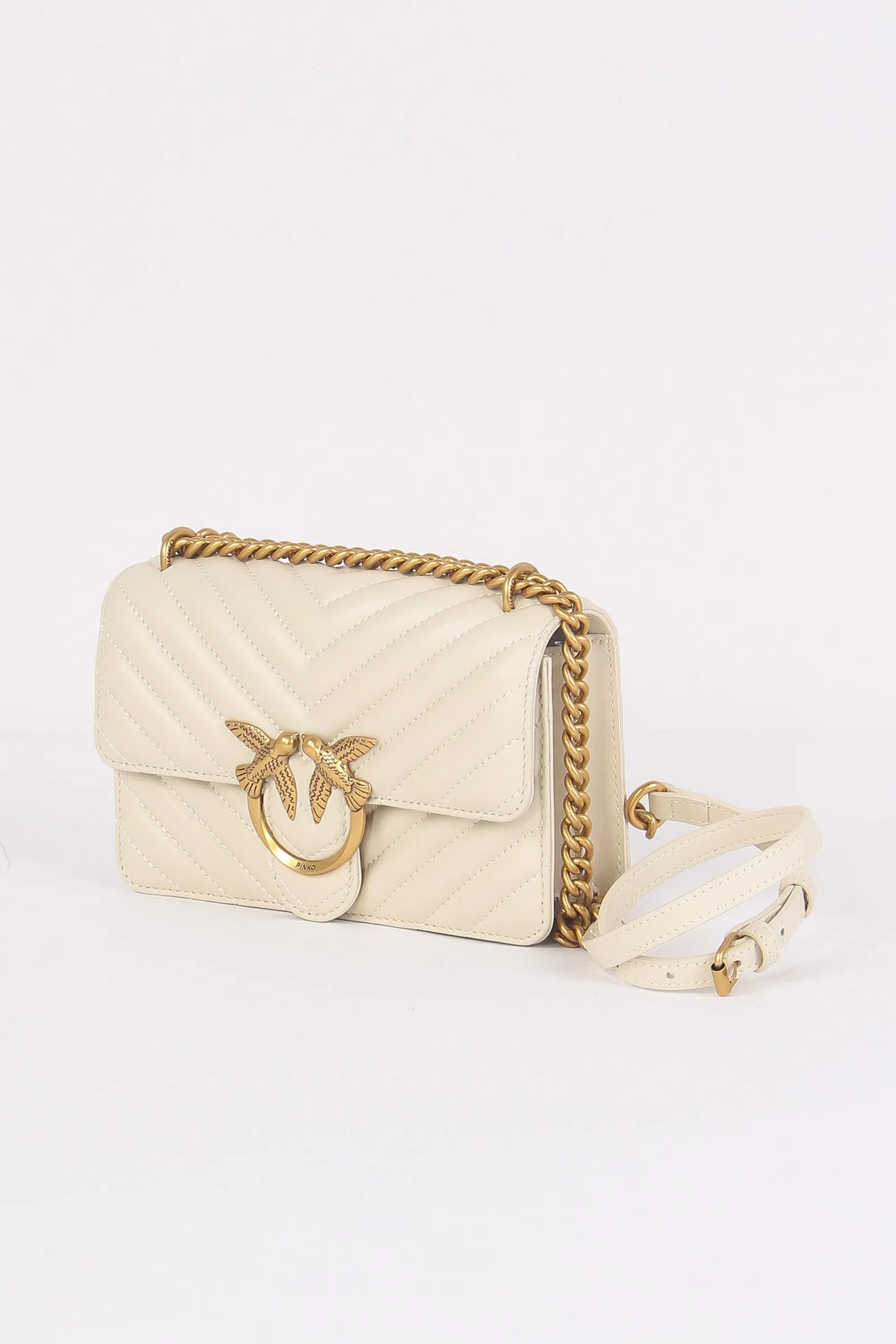 White Nappa Love One Dc Crossbody Bag