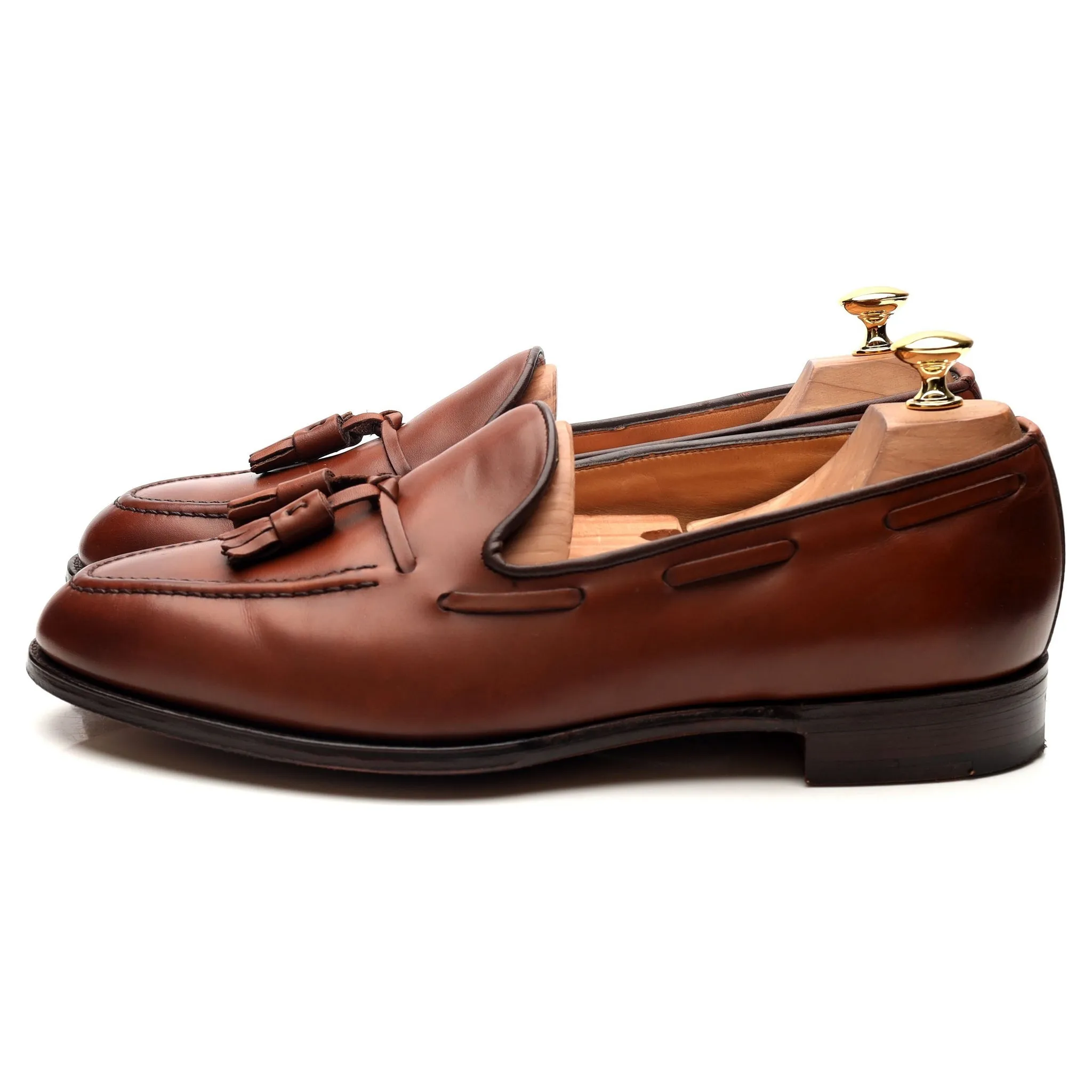 Windsor Tan Brown Tassel Loafers UK 10 EX