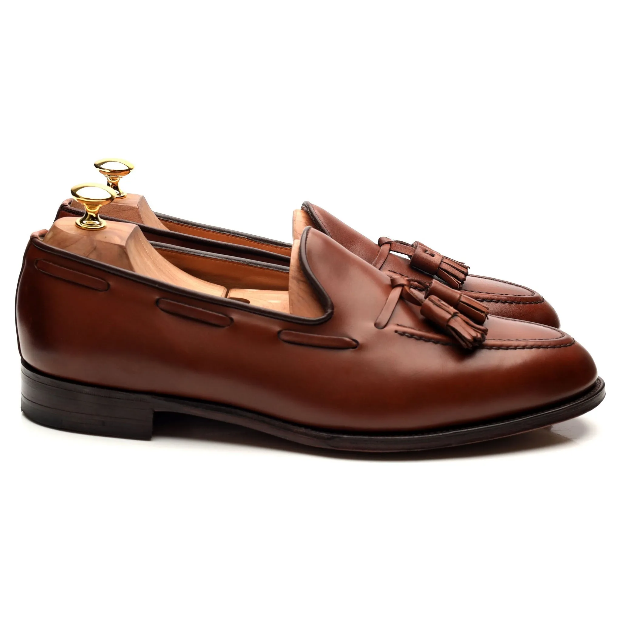 Windsor Tan Brown Tassel Loafers UK 10 EX