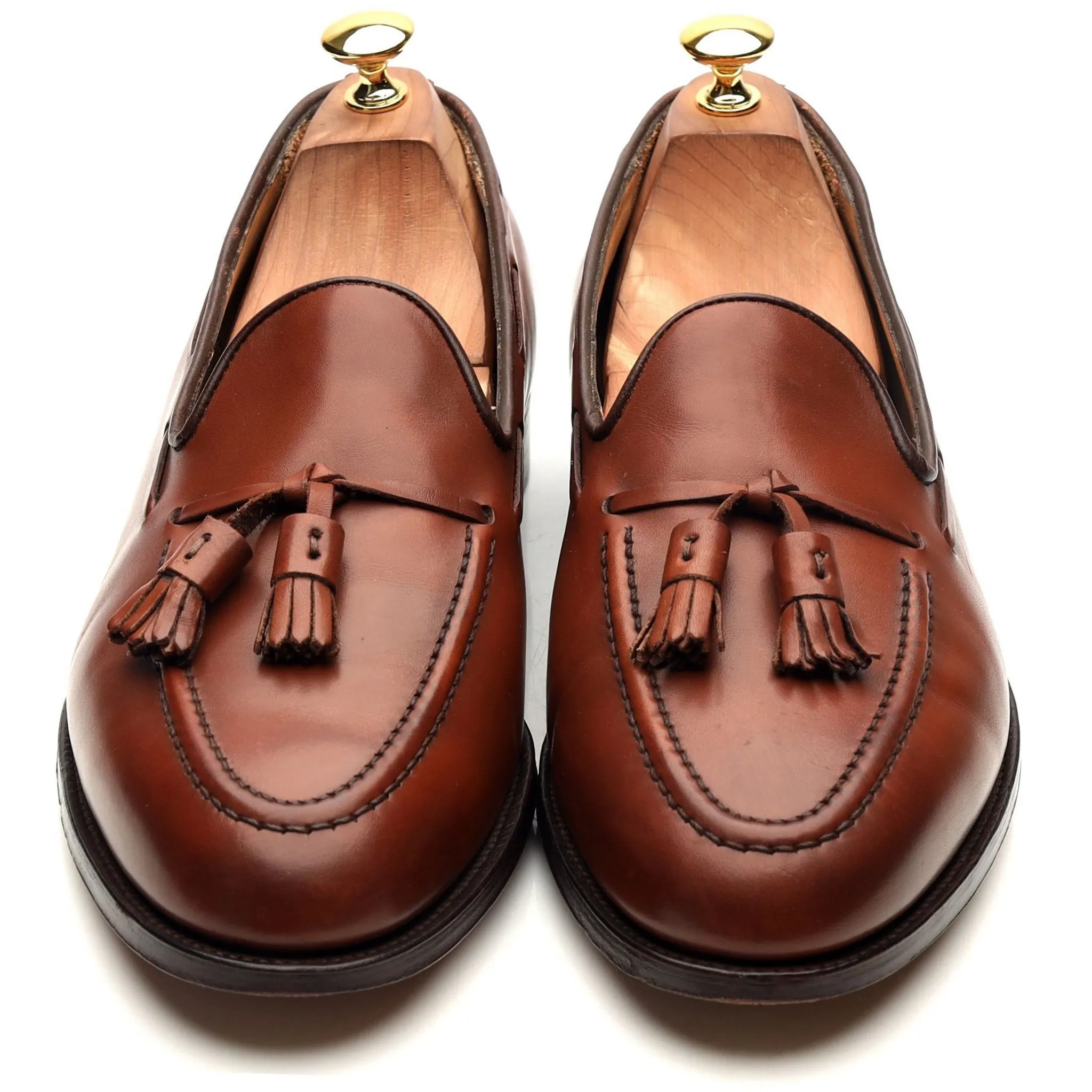 Windsor Tan Brown Tassel Loafers UK 10 EX