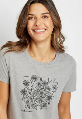 Arkansas State Flower Graphic Tee for Women by Maurices Tops