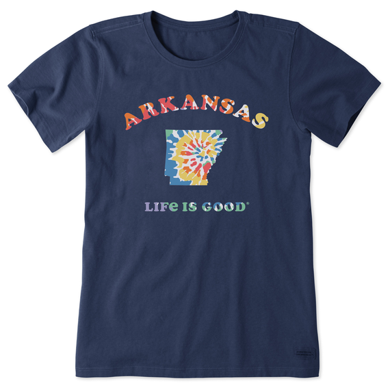 Arkansas Tie Dye Women's Crusher Tee