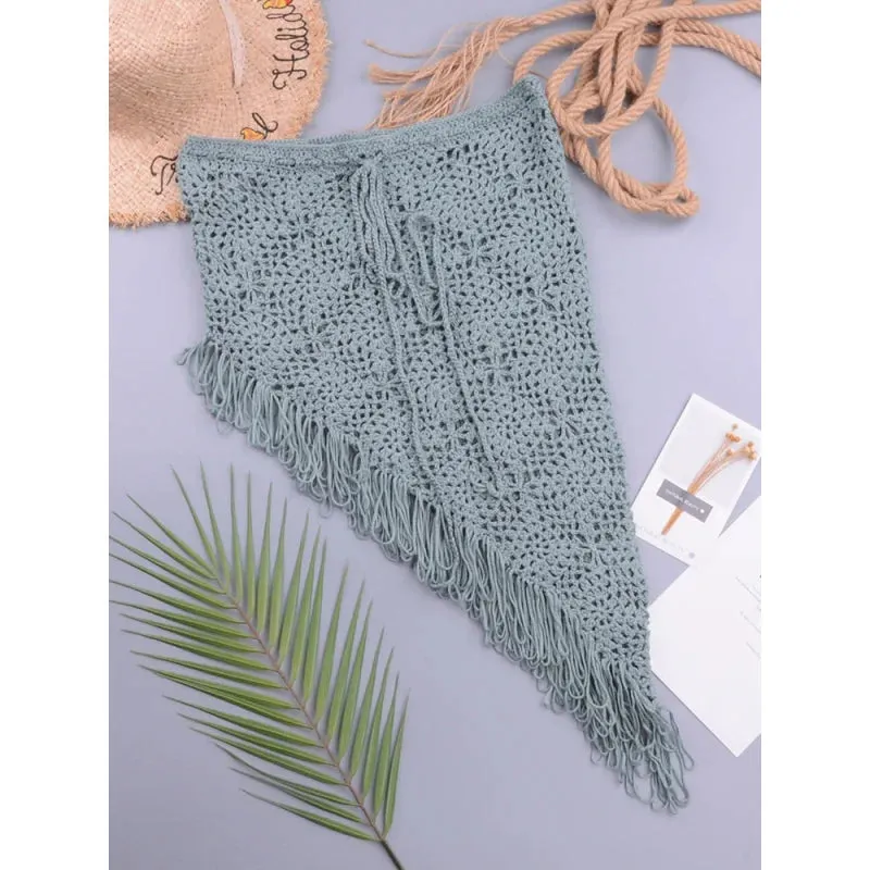 Bohemian Crochet Tassels Fringe Mini Skirt