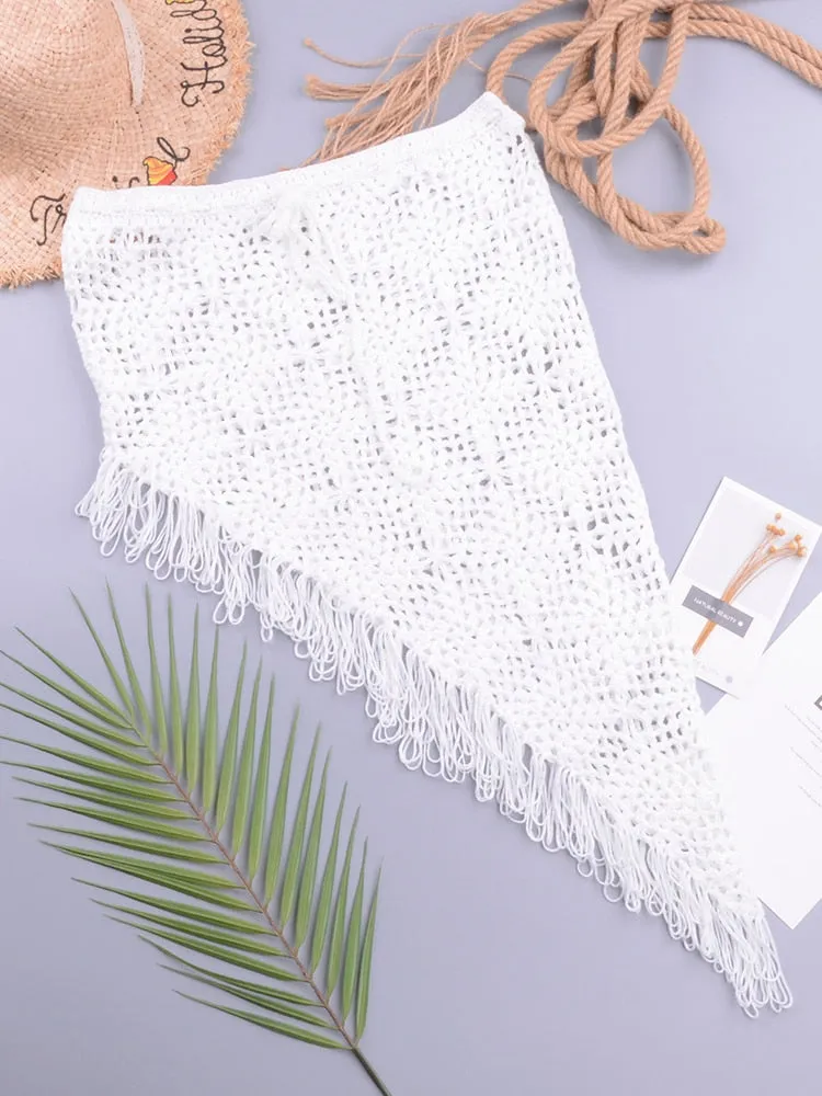 Bohemian Crochet Tassels Fringe Mini Skirt