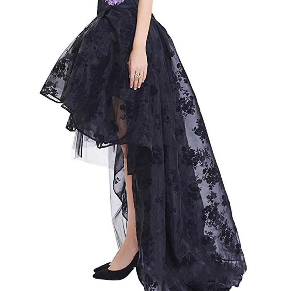 Gothic Lace High Low Skirts for Women