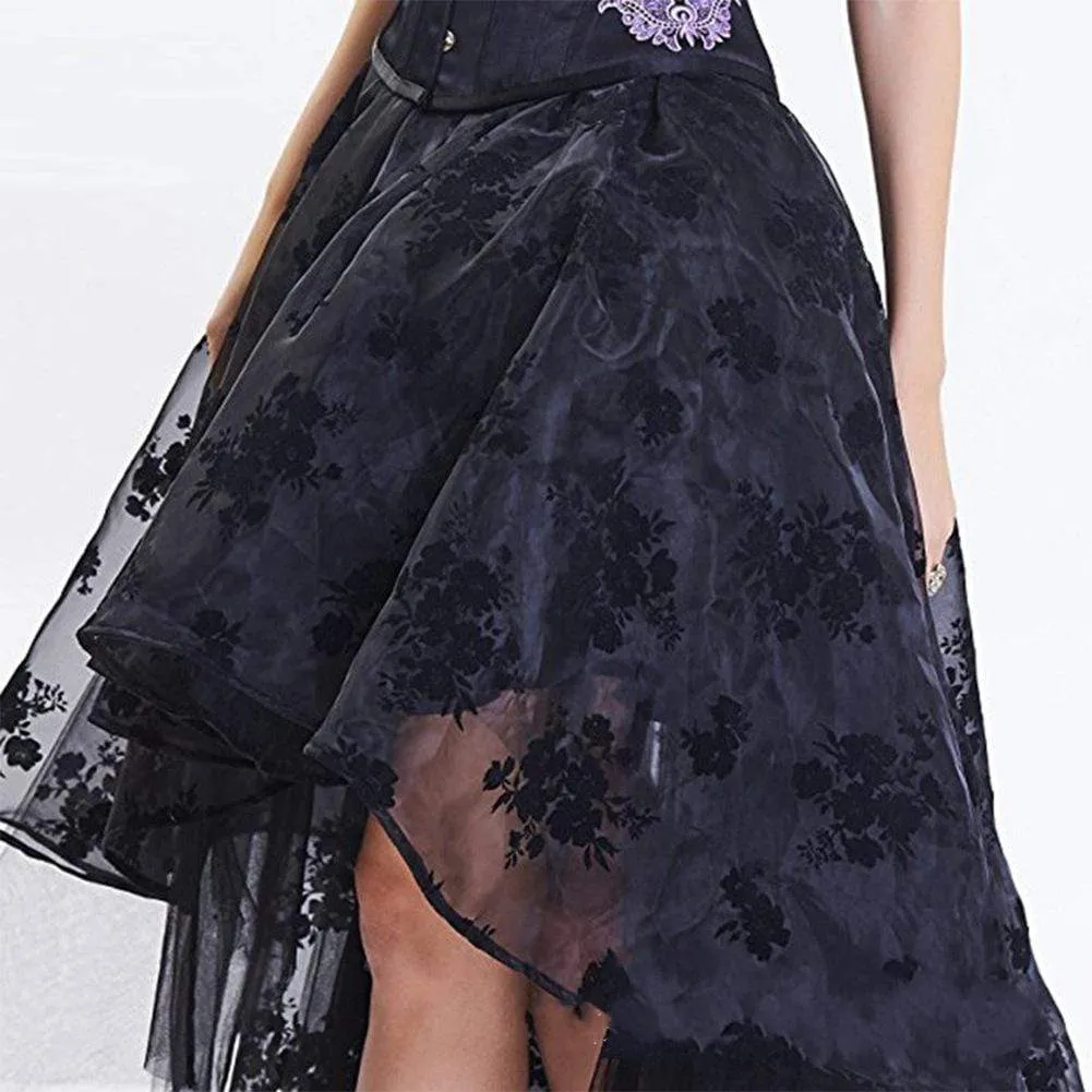 Gothic Lace High Low Skirts for Women