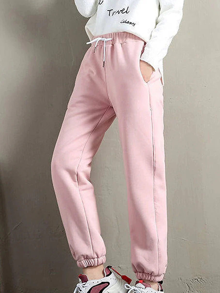 Women's High Waist Fleece Joggers for Fall and Winter