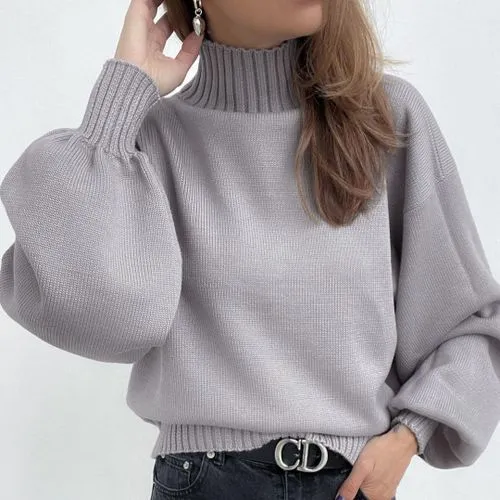 Women's Long Sleeve Sweaters & Cardigans - British Style Solid Color