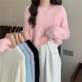 Women's Long Sleeve Sweaters & Cardigans - Casual Solid Color