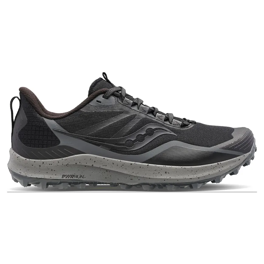 Women's Saucony Peregrine 12 Black Charcoal 10.5 D Wide